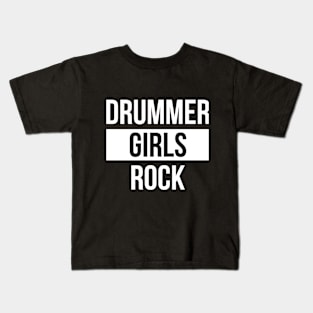 Drummer Girls Rock Kids T-Shirt